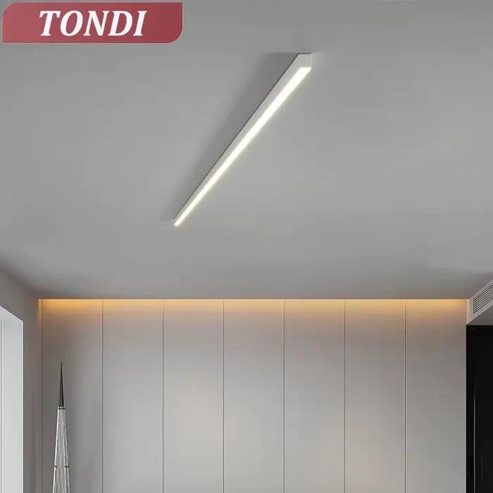 Bande LED moderne plafonniers pour salon cuisine salle à manger bureau éclairage minimaliste couloir porche intérieur maison lumière
