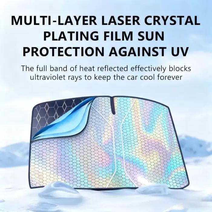Pare-soleil de voiture à 5 couches, pliable, épais, pour pare-brise avant, protection UV, rideau pare-soleil, protection solaire