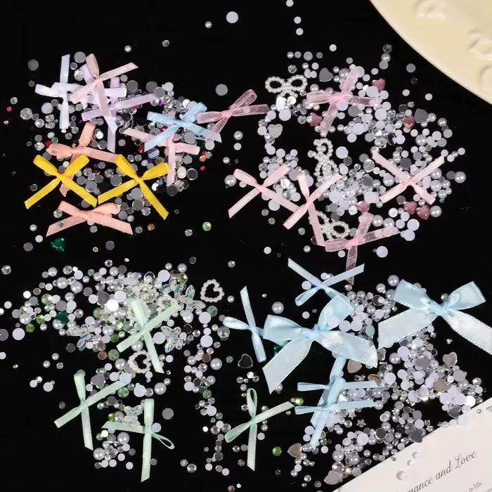 Doux visage bijoux décoration 3D arc amour cristal papillon diamant maquillage du visage bricolage strass paillettes tatouages temporaires