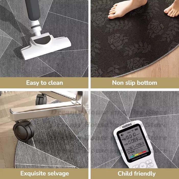 Tapis ronds pour chaise pivotante, tapis de sol, tapis décoratifs pour salon, chambre à coucher, tapis de zone pour canapé et tables basses
