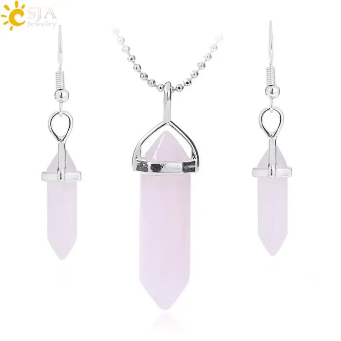 CSJA – ensemble de bijoux en pierre naturelle pour femmes