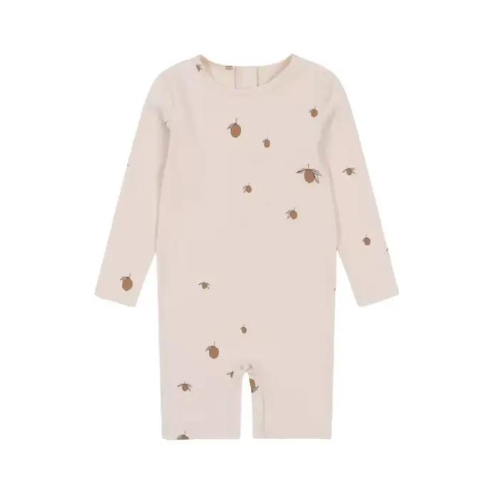 Maillot de bain une pièce pour bébé garçon, imprimé citron, protection solaire, short de bain, deux pièces