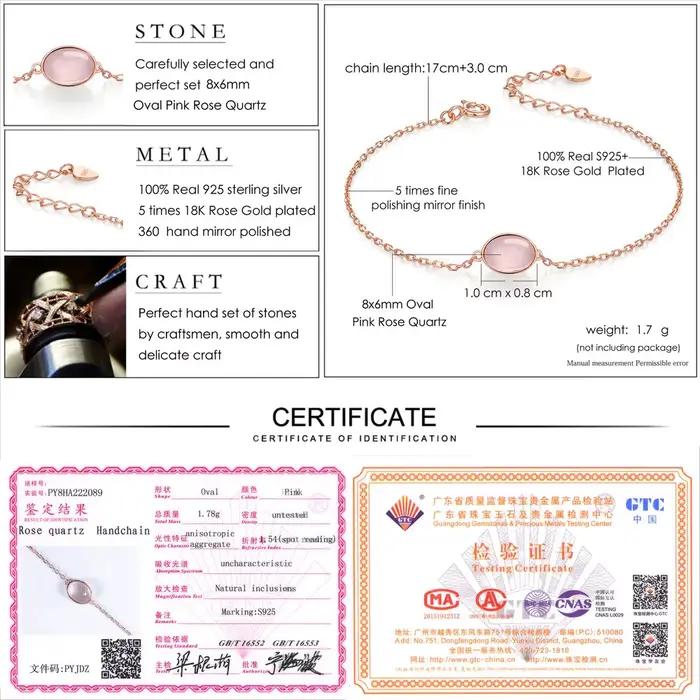 Bracelet Quartz Rose pour Femme