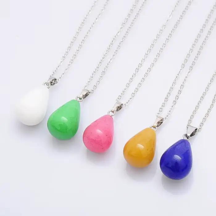 Collier en cristal de pierre naturelle pour femme