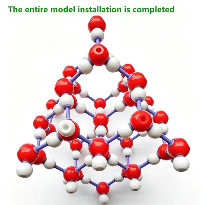 Modèle de structure cristalline de l'eau glacée H2O, kit de modèle de structure cristalline chimique, adapté à l'enseignement et à l'utilisation en laboratoire