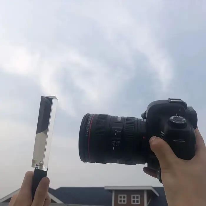 Prisme triangulaire pour photographie, pour Photos avec support, prismes arc-en-ciel, filtres à effets en verre de cristal pour prise de vue en Studio