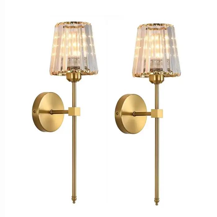 Applique murale Led en cristal au design nordique moderne, luminaire décoratif d'intérieur, idéal pour une chambre à coucher, un salon, une salle à manger ou une table de chevet