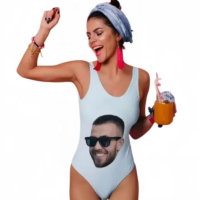 Maillot de bain de mariée personnalisé avec visage, maillot de bain de mariée avec Photo personnalisée, maillots de bain pour enterrement de vie de jeune fille, anniversaire/