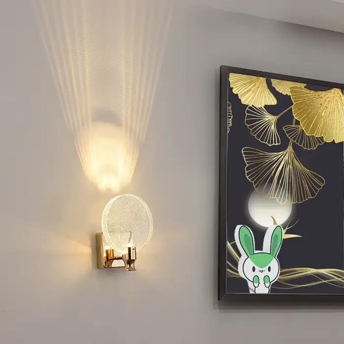 Applique murale Led en cristal, éclairage moderne de luxe en verre doré, pour salon, chambre à coucher, miroir de chevet, escalier, allée, avant, salle de bain nordique