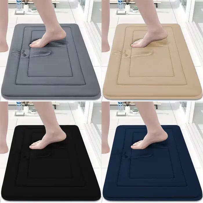 1 pièce à motif géométrique, doux et léger, accessoire de salle de bain respectueux de la peau, tapis de bain antidérapant, tapis de salle de bain lavable, adapté pour la zone de douche, l'entrée de l