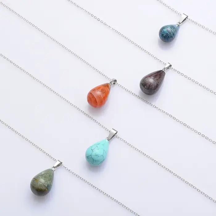 Collier en cristal de pierre naturelle pour femme