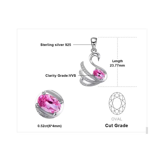 Collier ovale en forme de cygne pour femme