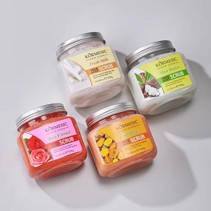 KORMESIC curcuma corps gommage crème visage hydratant nettoyage en profondeur lait Rose doux tendre