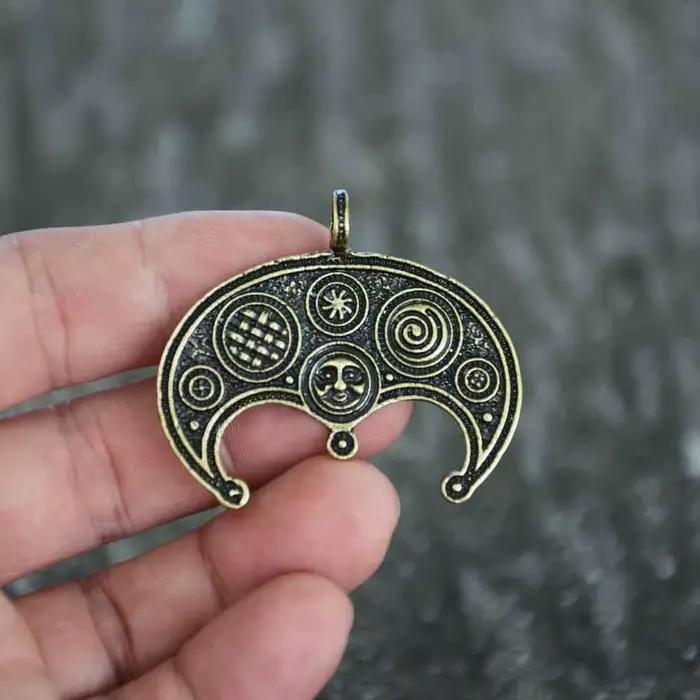 1 pièces slave Lunula fertilité croissant de lune bijoux lunaire Moravia Lunitsa Viking pendentif femmes collier Vintage Talisman amulette