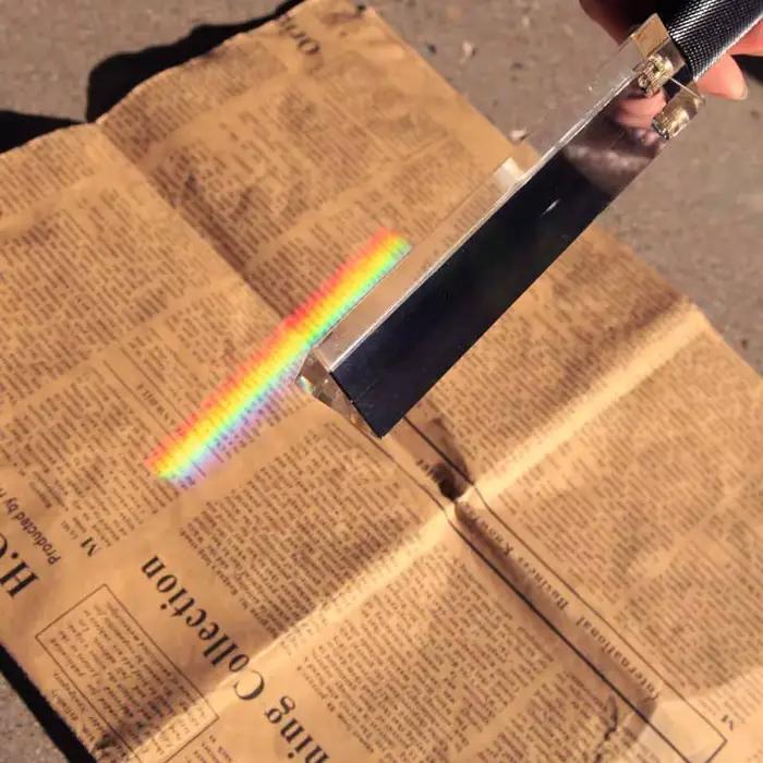 Prisme triangulaire pour photographie, pour Photos avec support, prismes arc-en-ciel, filtres à effets en verre de cristal pour prise de vue en Studio