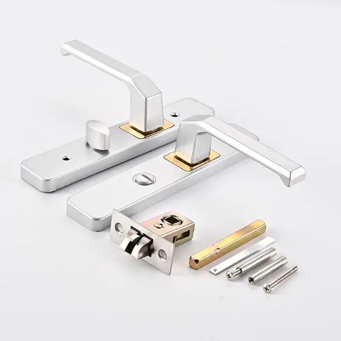 Serrure de porte de salle de bain, salle de bain, poignée de porte domestique, salle de bain, serrure de poignée en alliage d'aluminium