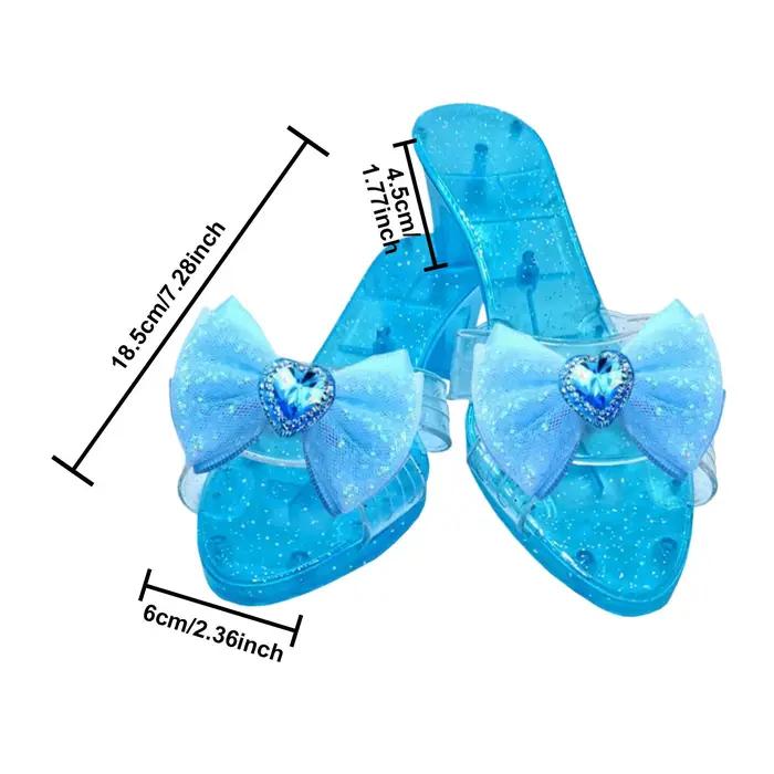 Chaussures de princesse en cristal, accessoires de cosplay, talons hauts, jeux de simulation pour enfants, décoration pour occasions de mascarade sur scène