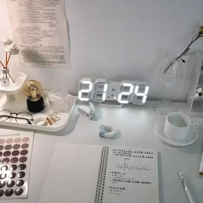Horloge murale numérique montres de bureau alarme électronique décoration de maison moderne pour décor de chambre intérieur Led horloges de Table salon