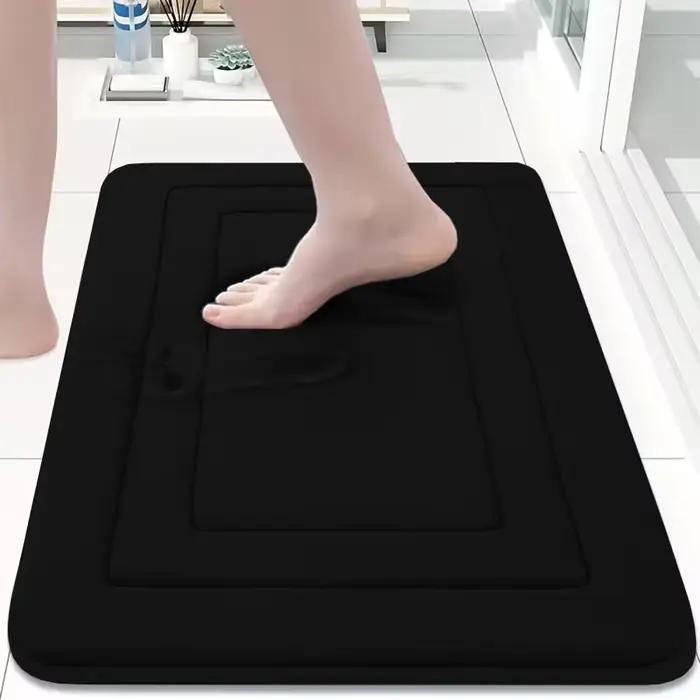 1 pièce à motif géométrique, doux et léger, accessoire de salle de bain respectueux de la peau, tapis de bain antidérapant, tapis de salle de bain lavable, adapté pour la zone de douche, l'entrée de l