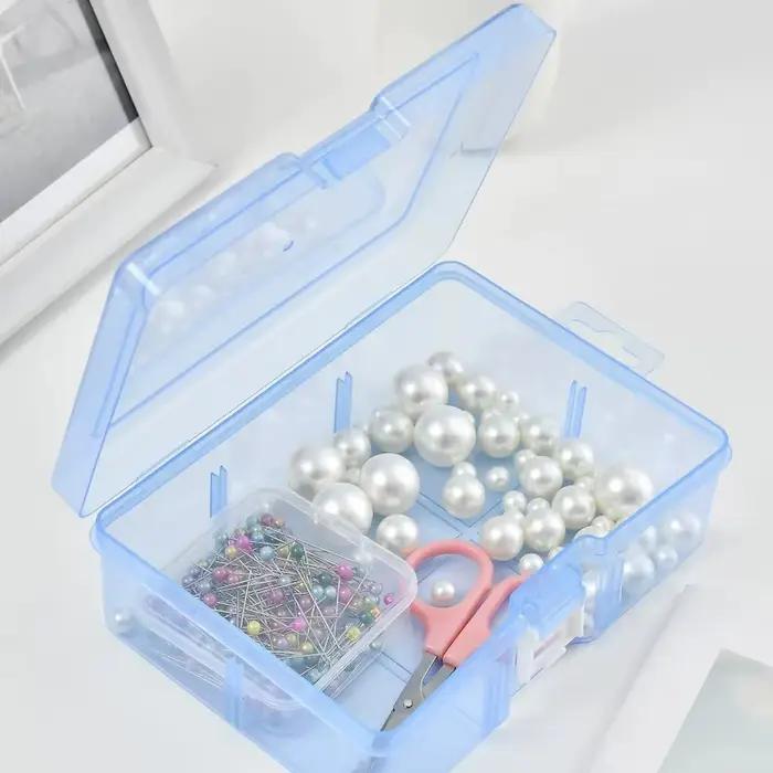Boîtes de rangement en plastique transparent pour bijoux, accessoires de quincaillerie, petits objets, bricolage, artisanat, cosmétiques