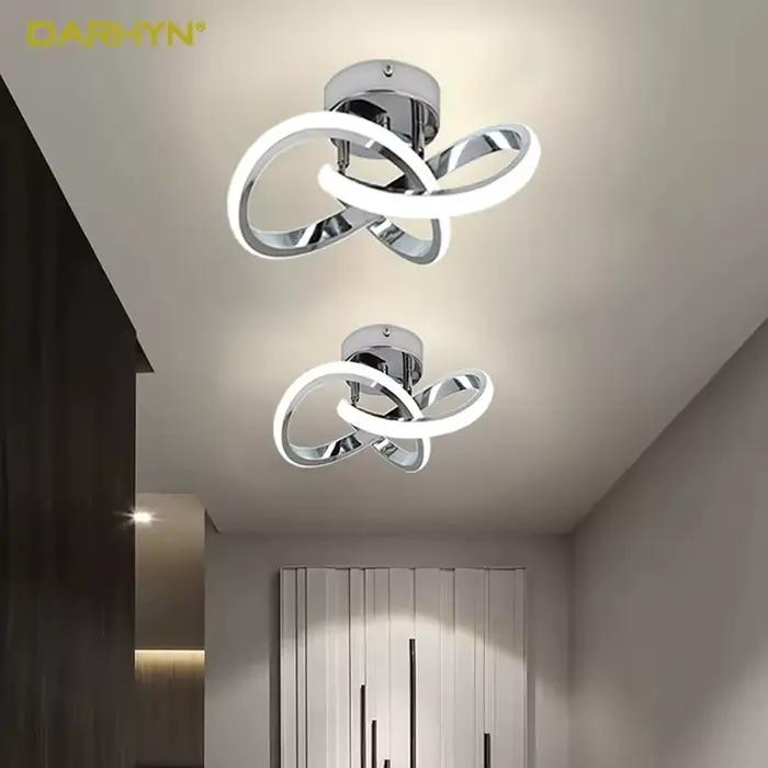 Plafonniers d'allée de bande de LED, lampes minimalistes modernes, salon, balcon, entrée, escalier, luminaires de décoration intérieure