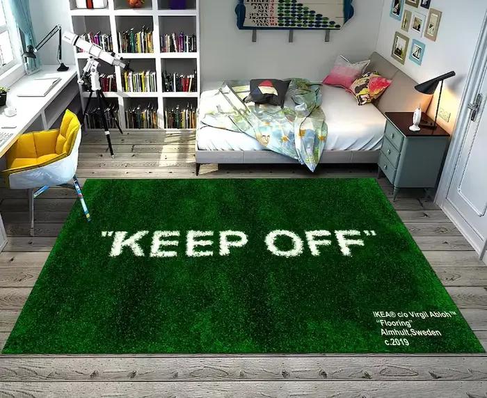 Tapis vert à motif herbe, tapis moderne, tapis de couloir, tapis décoratif pour la maison, tapis de salon, cadeau de pendaison de crémaillère