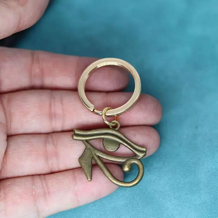 Porte-clés pendentif amulette œil d'horus Ra égyptien pour hommes et femmes