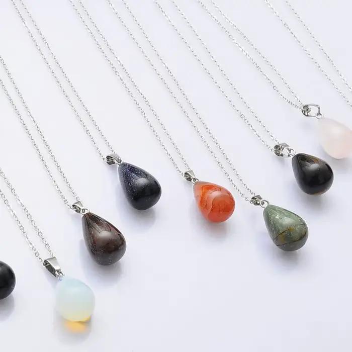 Collier en cristal de pierre naturelle pour femme