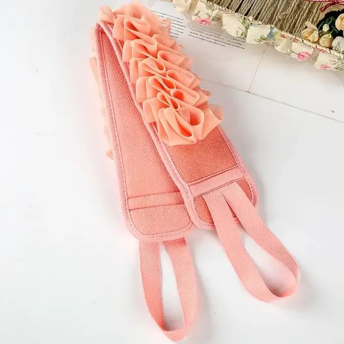 2 en 1 douche exfoliante dos épurateur ceinture de bain serviette boue profonde propre coréen corps gant de toilette japonais arrière gommage tirer sangle outil