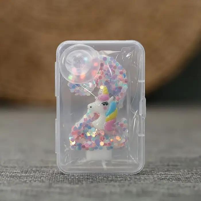 Bougies numériques licorne de dessin animé 0-9 pour la décoration de gâteaux d'anniversaire d'enfants, accessoires d'ambiance pour fêtes, bougies à thème amusantes