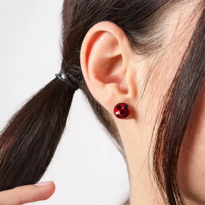 Boucles d'oreilles Coccinelle Tikki Rose Pêche, Bijoux Peripheriques Anime Elfes