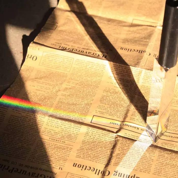 Prisme triangulaire pour photographie, pour Photos avec support, prismes arc-en-ciel, filtres à effets en verre de cristal pour prise de vue en Studio