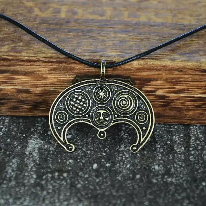1 pièces slave Lunula fertilité croissant de lune bijoux lunaire Moravia Lunitsa Viking pendentif femmes collier Vintage Talisman amulette