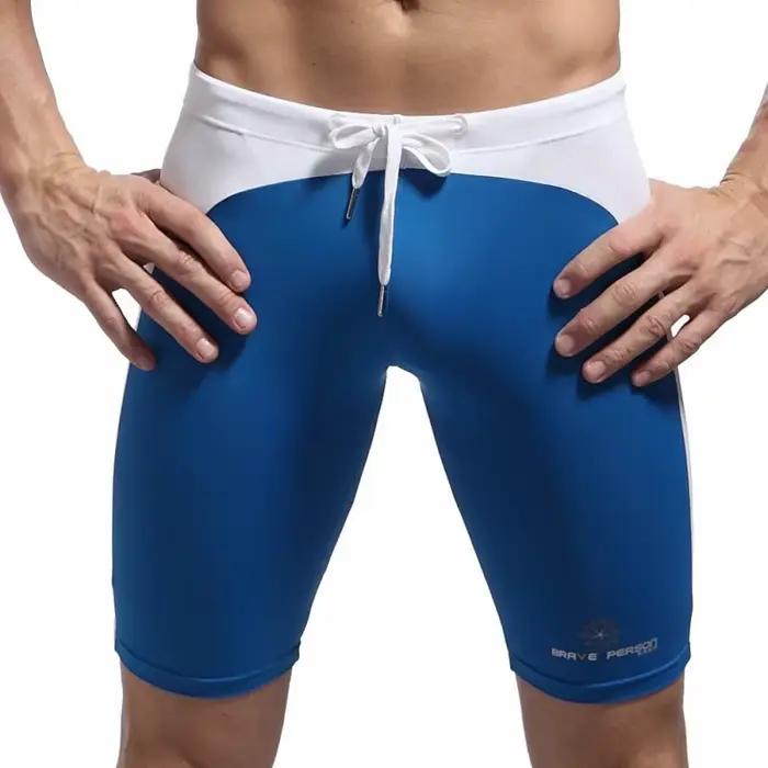 Maillot de bain en lyJean-pour hommes, slip, short de plage, caleçon de compression, pantalon de bain serré