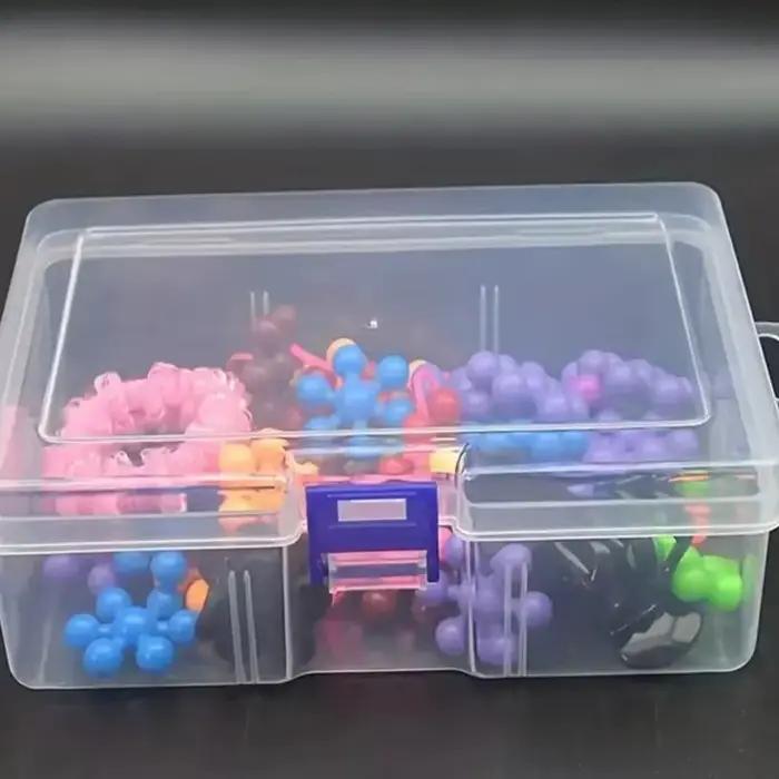 Boîtes de rangement en plastique transparent pour bijoux, accessoires de quincaillerie, petits objets, bricolage, artisanat, cosmétiques