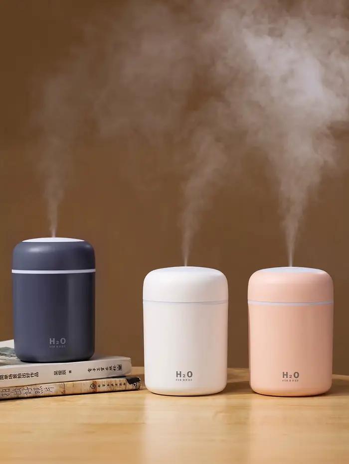 Diffuseur d'aromathérapie, humidificateur, purificateur d'air, voiture, usage domestique, huile essentielle d'aromathérapie légère de sept couleurs, 300ml