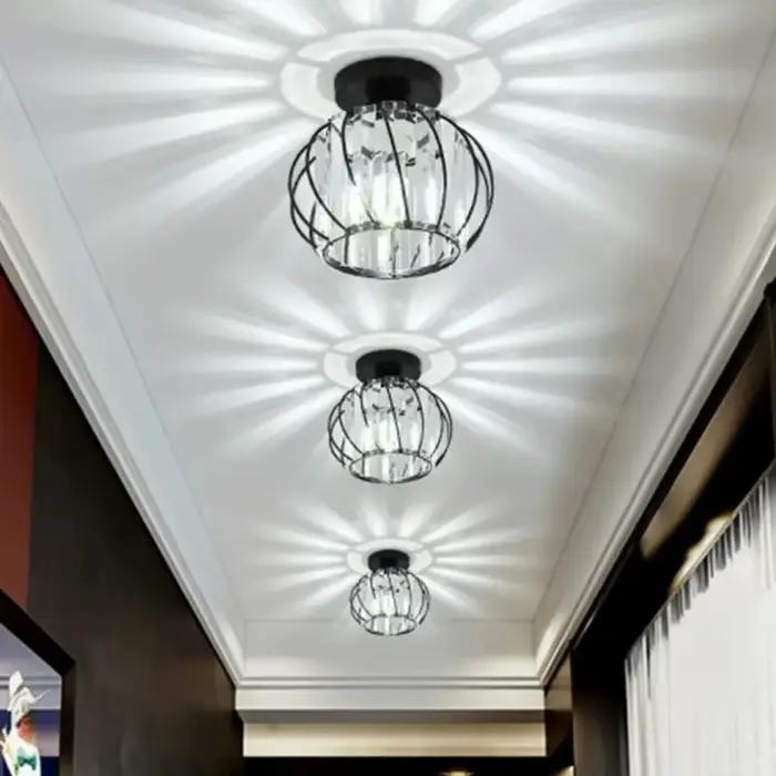 Luminaires de plafond d'allée en verre pour couloir balcon abat-jour de plafond E27 salle à manger lustre décoration nouveauté Design