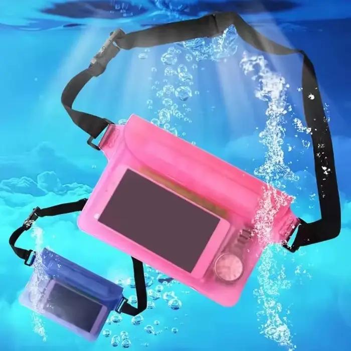 Pochette étanche flottante pour activités aquatiques – Sac sec multi-sports avec compartiment pour téléphone (plage/surf/bateau)