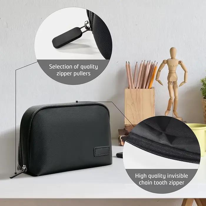 Organisateur d'électronique de voyage, pochette de batterie externe, étui d'accessoires pour gadgets électroniques pour cordons de câbles USB, sac de rangement pour disques durs