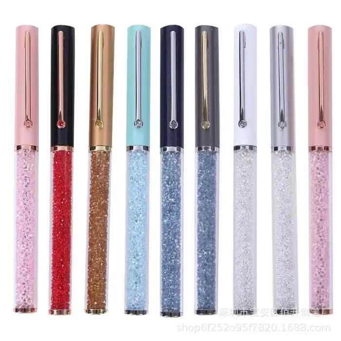 Stylo à bille en métal haut de gamme avec cristaux de diamant, stylo cadeau créatif, stylo publicitaire pour le bureau et les affaires