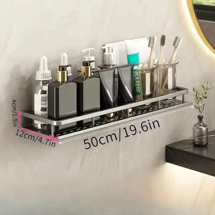 Étagère de douche murale sans perçage avec crochet amovible, auto-adhésive, à drainage rapide pour salle de bain et cuisine