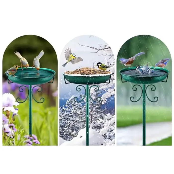 BSEVB-Baignoire et mangeoire pour oiseaux pour jardin, bain d'oiseaux autoportant pour extérieur, idéal pour la décoration de patio, de cour et de pelouse, base à 5 branches