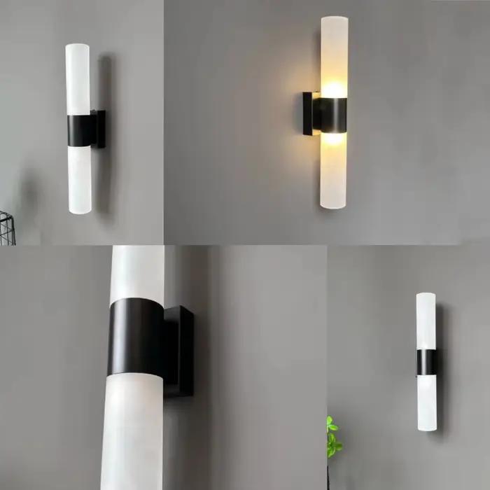 Lampe de mur LED moderne pour salle de bain chambre chevet miroir éclairage fond décoration lumières maison intérieure noir Chrome décor