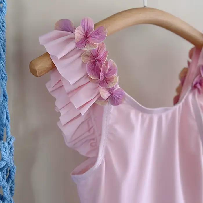 Maillot de bain enfant été 2026 pour fille, 24M-7T, motif floral uni, vêtements de sport aquatique pour bébé