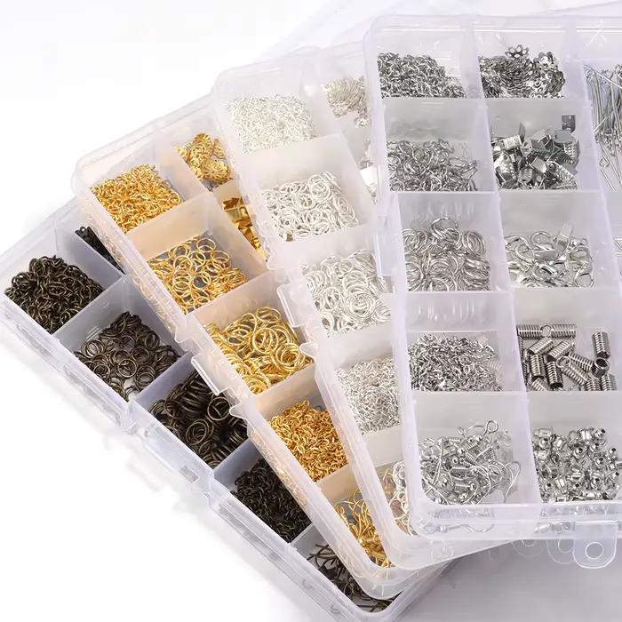 Ensembles d'accessoires de bijoux en acier inoxydable, boucles d'oreilles faites à la main bricolage, bracelet, collier, kits de bijoux exécutifs, 1 boîte
