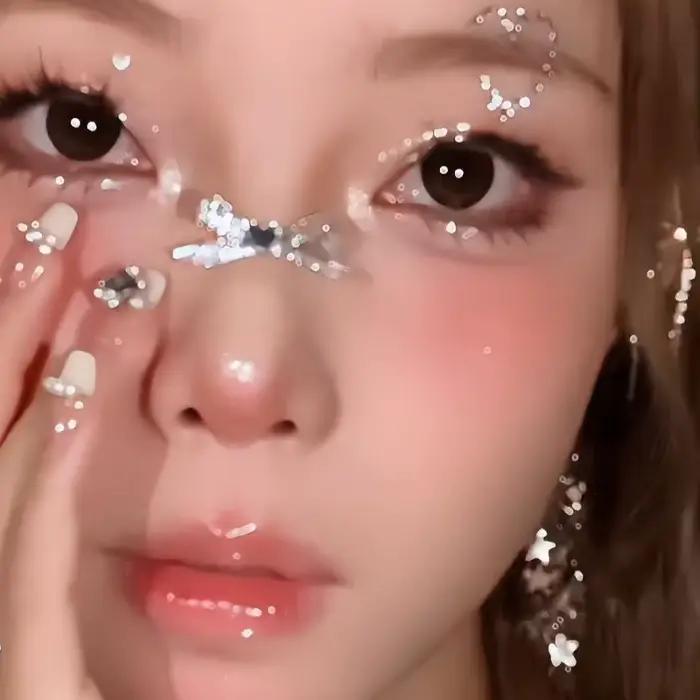 Doux visage bijoux décoration 3D arc amour cristal papillon diamant maquillage du visage bricolage strass paillettes tatouages temporaires