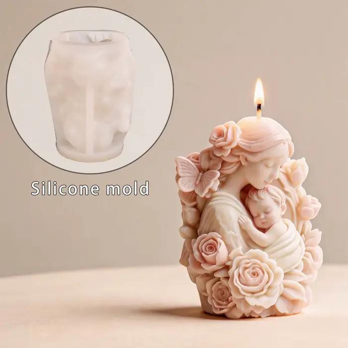 Moule à bougie cylindrique en silicone pour la Fête des Mères