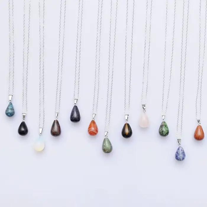 Collier en cristal de pierre naturelle pour femme