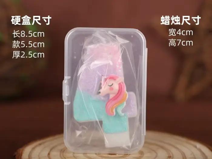 Bougies numériques licorne de dessin animé 0-9 pour la décoration de gâteaux d'anniversaire d'enfants, accessoires d'ambiance pour fêtes, bougies à thème amusantes
