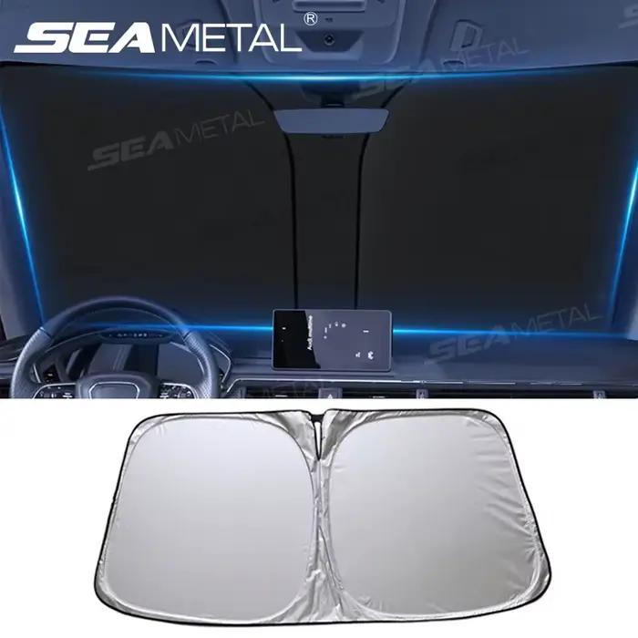 SEAMETAL pare-brise de voiture pare-soleil couverture pliable fenêtre avant pare-soleil blocs UV réfléchissant voiture Parasol pare-soleil protecteur couverture